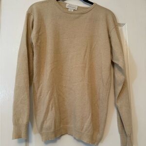 Lord & Taylor Beige Cashmere Sweater - Large